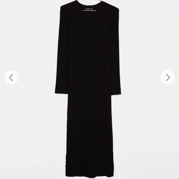 Midi Sweater Dress With Side Splits - Picture 5 of 6